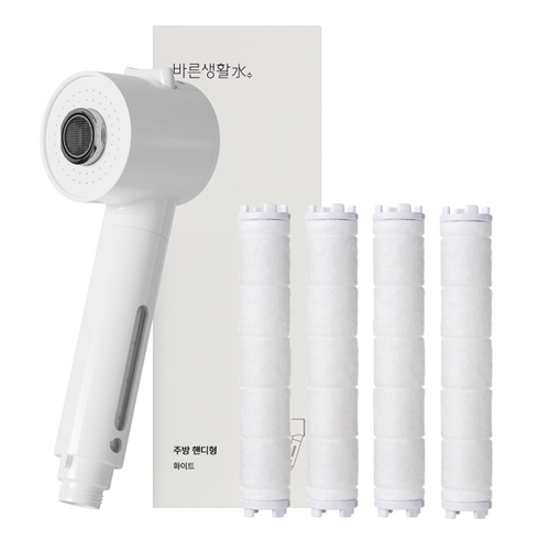 바른생활수 주방 핸디형 YCKHF-5 + 전용 필터 4p 세트, 1세트