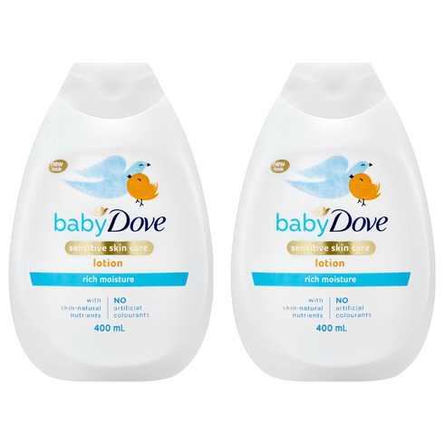 베이비도브 리치 모이스처 유아 바디로션, 400ml, 2개