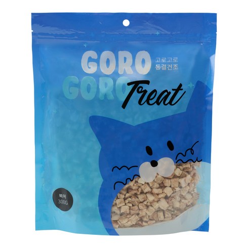 gorogoro 반려동물 동결건조 트릿 간식, 북어, 300g, 1개