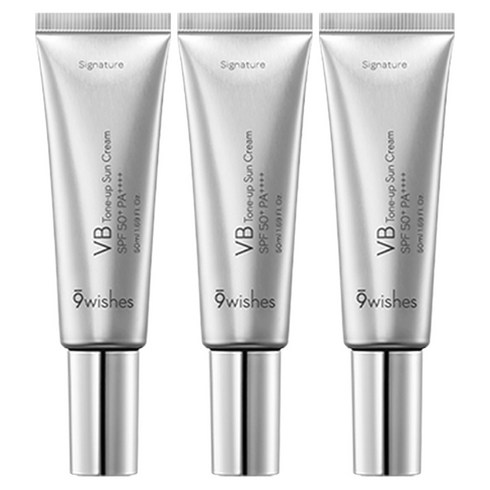 나인위시스 VB 톤업 선크림 시그니처 SPF50+ PA++++, 3개, 50ml
