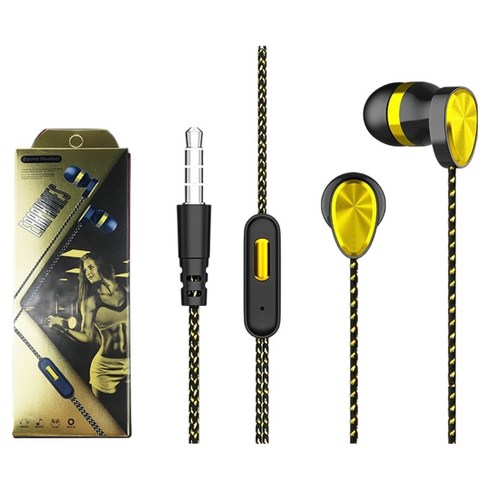 파이니스트랩 데일리 스포츠 커널형 이어폰 3.5mm 골드