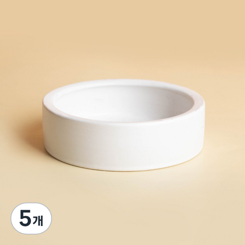 레몽크리프 도마뱀 소동물 먹이그릇 L, 화이트, 5개