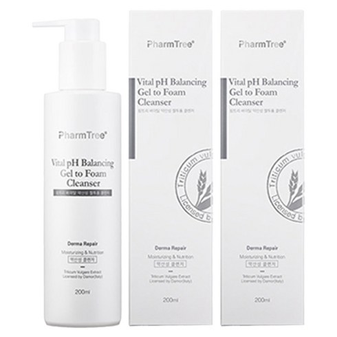 팜트리 바이탈 약산성 젤투폼 클렌저, 200ml, 2개