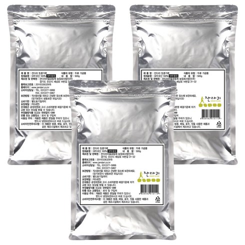 잔다리 생 콩가루, 3개, 500g