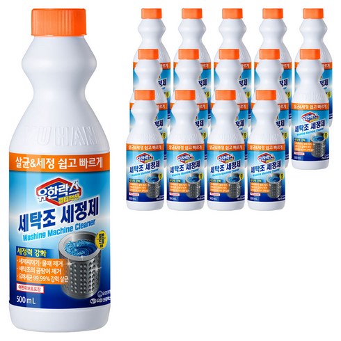 유한락스 멀티액션 세탁조 세정제, 15개, 500ml