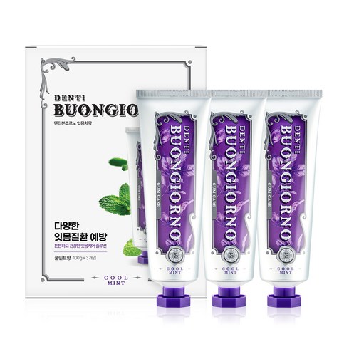 덴티본조르노 허니민트향 잇몸치약, 100g, 3개