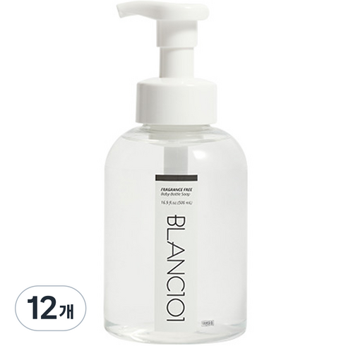 블랑101 젖병세정제 포밍 무향, 500ml, 12개