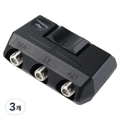 컴스 안테나 선택기 2:1 고급형 VCR ANT, K3599, 3개