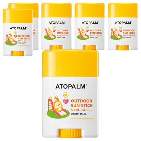 아토팜 유아용 야외놀이 선스틱 SPF50+ PA++++, 21g, 6개