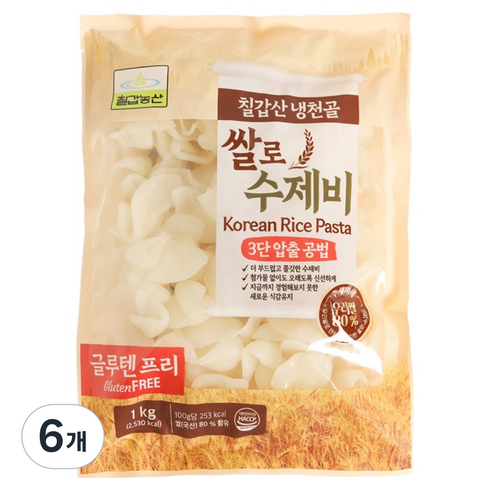 칠갑농산 쌀로 수제비, 6개, 1kg