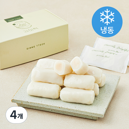 김미떡 저당 백앙금 미니 가래떡 (냉동), 40g, 4개, 10개입