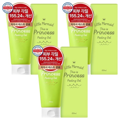 뷰티레시피 리틀머메이드 디스 이즈 프린세스 필링젤, 150ml, 3개