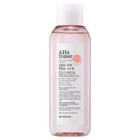 스킨푸드 핑크자몽 아하 토너, 200ml, 1개