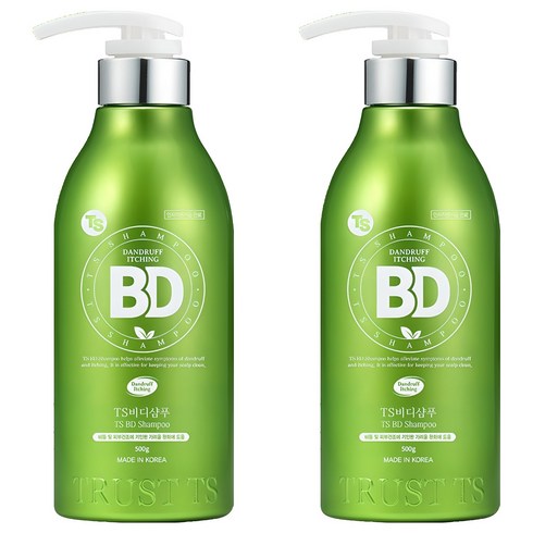 TS 비디 비듬샴푸 상큼한 오렌지향, 500g, 2개