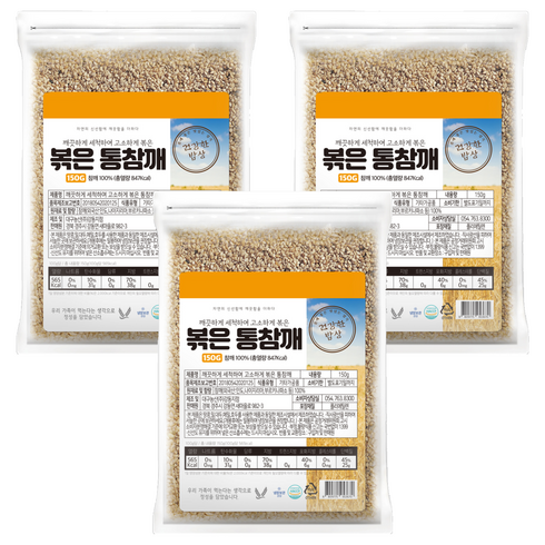 대구농산 건강한밥상 볶은 통 참깨, 150g, 3개