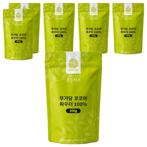 골든허브 무가당 코코아 파우더 100%, 200g, 6개, 1개입