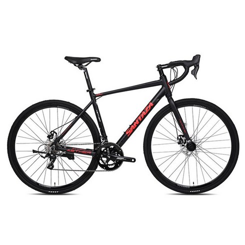 산타자 에테르2.0 L-TWOO 16단 로드 알루미늄 디스크 브레이크 12.1kg 신장 168~185cm 방문설치, 매트블랙레드, 70cm(27인치)