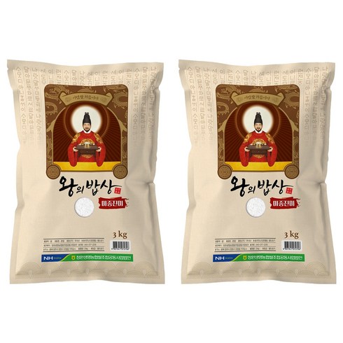 청원생명농협 왕의밥상 백미 상등급, 3kg, 2개