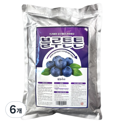 호미닷컴 블루튼튼 블루베리 비료, 2kg, 6개