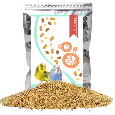 앵냠냠 사랑앵무 사료, 3kg, 1개