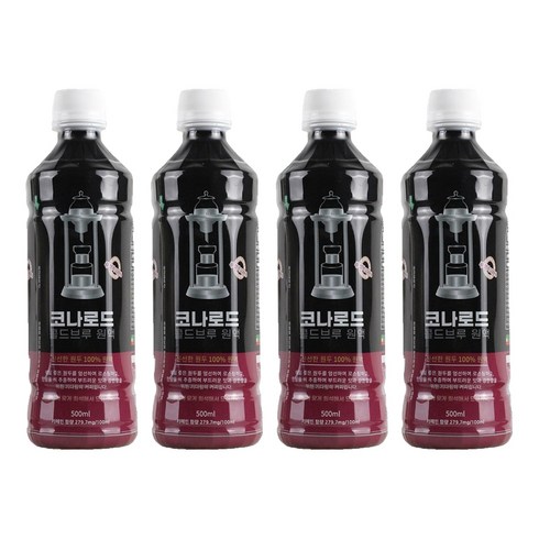 코나로드 콜드브루 원액 에티오피아 예가체프 더치커피, 500ml, 1개입, 4개