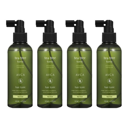 아브카 두피케어 탈모증상완화 티트리 헤어토닉, 200ml, 4개
