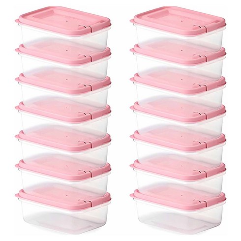 씨밀렉스 쿡밥 사각 전자레인지 용기 260ml, 랜덤발송, 14개