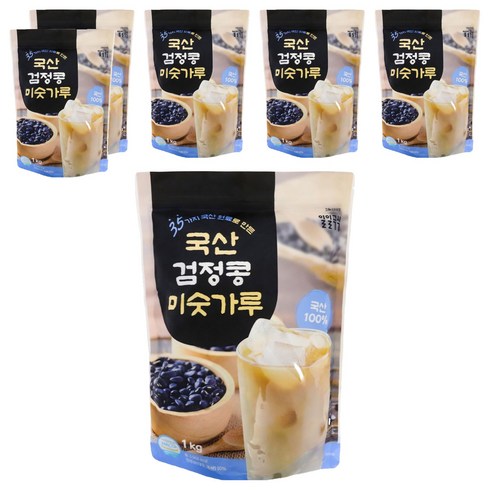 일일곡식 국산 검정콩 미숫가루, 1kg, 6개