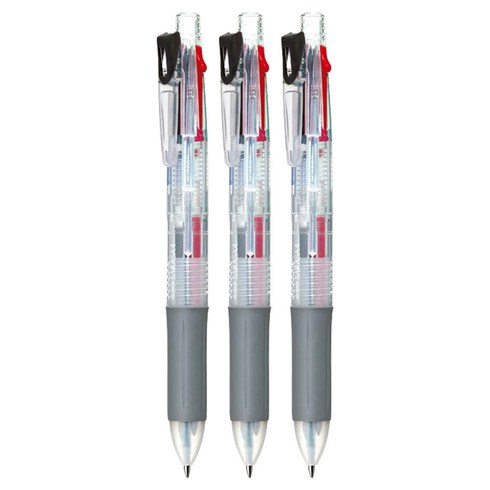 제브라 사라사4 멀티 중성펜 4색 0.5mm, J4J1(클리어), 3개