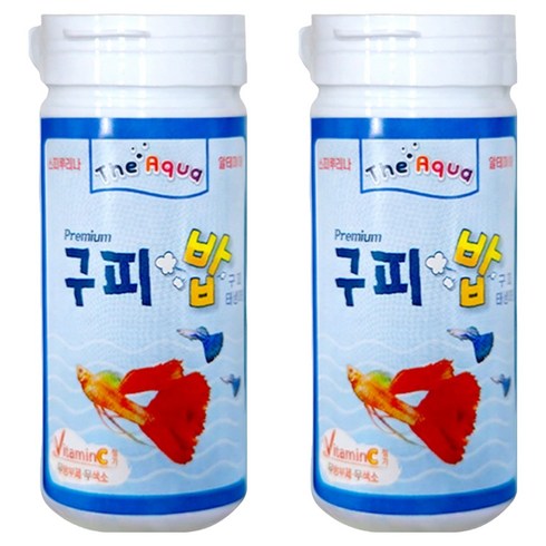 아쿠아플러스 구피 프리미엄 사료, 50g, 2개