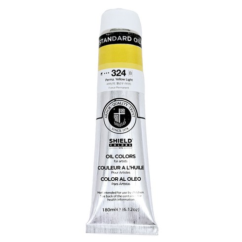 쉴드 스탠다드 유화물감 전문가용 324 PERMA.YELLOW LIGHT, 180ml, 324 Perman Yellow Light