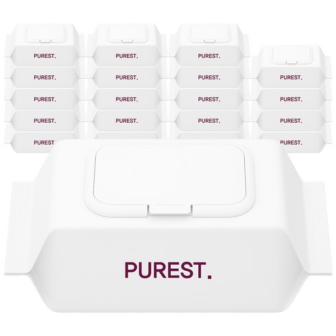 퓨어스트 시그니처 초순수 저자극 엠보싱 아기물티슈 캡형, 20개, 100매, 50g