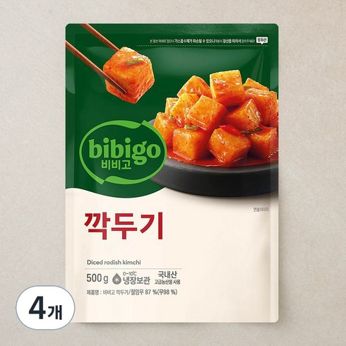비비고 깍두기, 500g, 4개