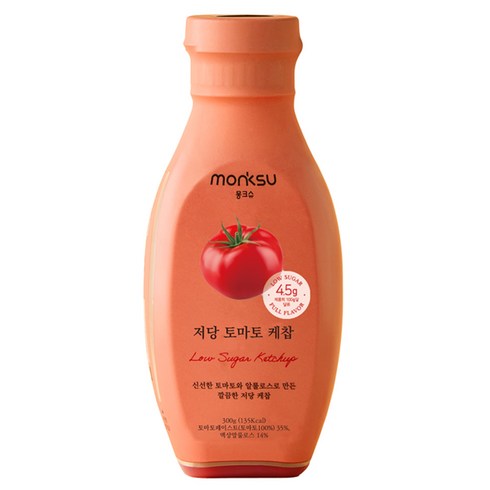 몽크슈 저당 토마토 케찹, 300g, 1개