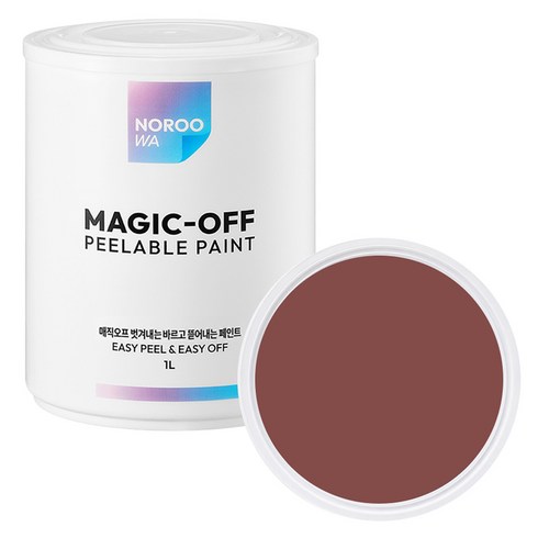 노루와 매직오프 벗겨내는 바르고 뜯어내는 페인트, MD 6034 Brick Red, 1개, 1L