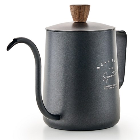 빈플러스 시그니처 드립포트 구스넥 블랙, 600ml, 1개, 단품