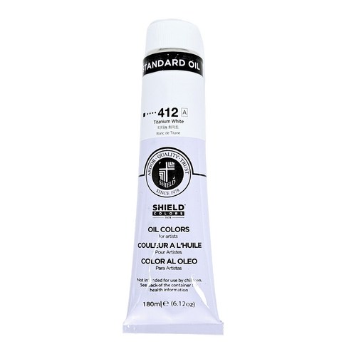 쉴드 전문가용 스탠다드 유화물감 412 TITIANUM WHITE, 180ml, 1색