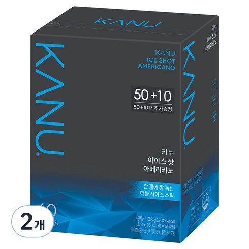 카누 아이스샷 아메리카노, 1.8g, 60개입, 2개