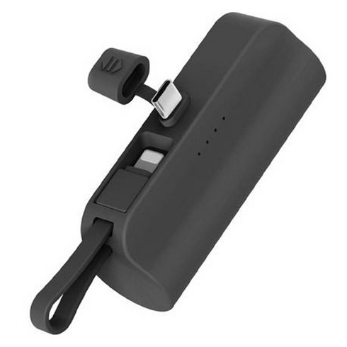 뉴클 도킹 보조배터리 일체형 C타입, NCPB-R5-CHL(메인 C타입+서브 8핀), 블랙
