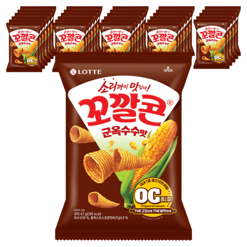 꼬깔콘 군옥수수맛, 67g, 36개