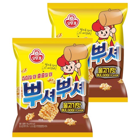 오뚜기 뿌셔뿌셔 불고기맛, 90g, 2개
