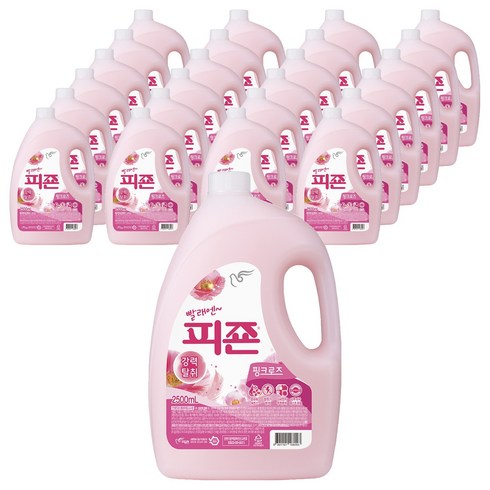 피죤 레귤러 섬유유연제 핑크로즈 본품, 2.5L, 25개