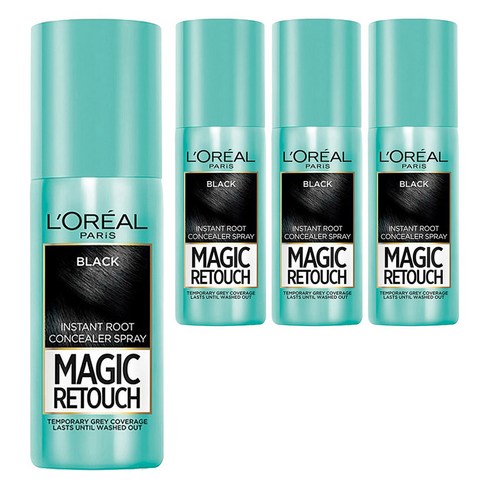 로레알파리 매직 리터치 헤어스프레이 75 ml, 블랙, 4개