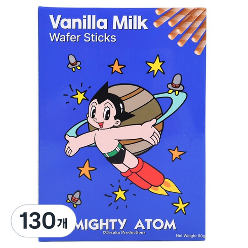 글로리아비스코 아톰 바닐라밀크맛 와퍼스틱 10p, 60g, 130개