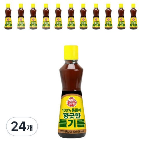 오뚜기 향긋한 들기름, 160ml, 24개