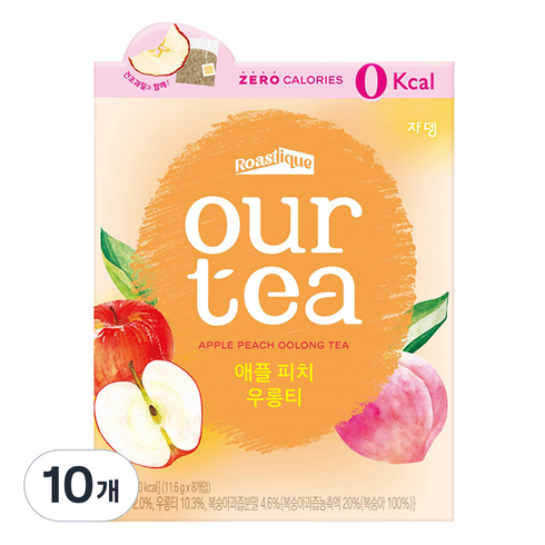아워티 애플 피치 우롱티, 11.6g, 8개입, 10개