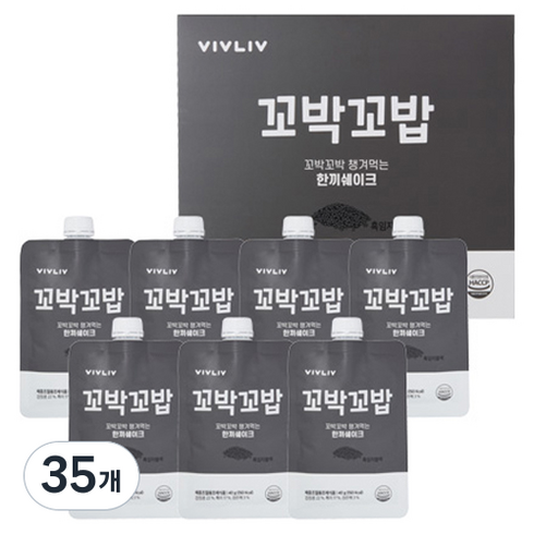 비브리브 꼬박꼬밥 흑임자블랙 챙겨먹는 한끼쉐이크 다이어트 식품, 35개, 40g
