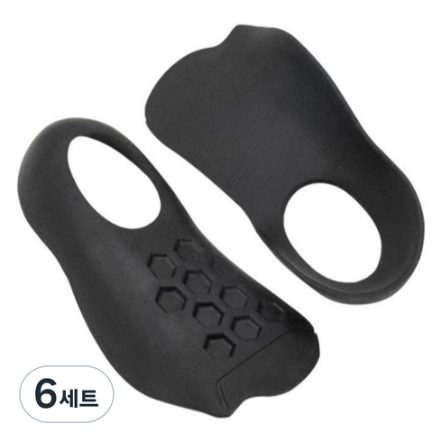 제이케이 남성용 자세교정 엄지 외반 평발 교정 아치 서포터 깔창 양쪽착용 세트 블랙, 6세트