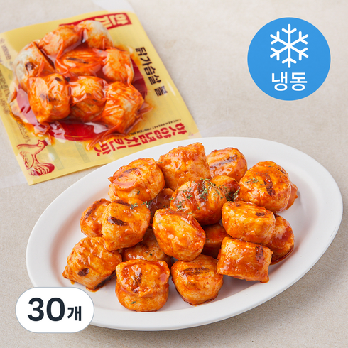 한끼통살 닭가슴살 볼 핫양념치킨맛 (냉동), 100g, 1개입, 30개