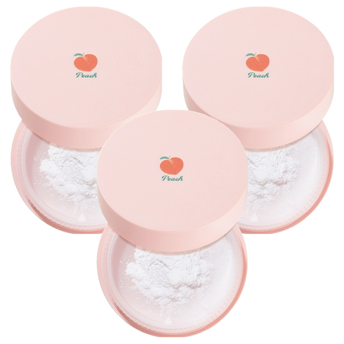 스킨푸드 피치뽀송 멀티 피니시 파우더 대용량 15g, 3개